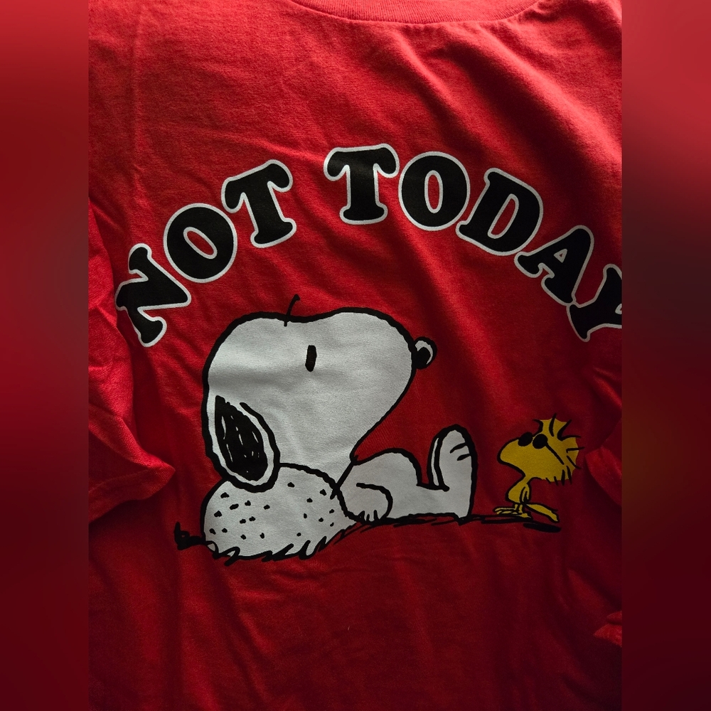 Hybrid Apparel Red Peanuts Graphic T-Shirt NWOT